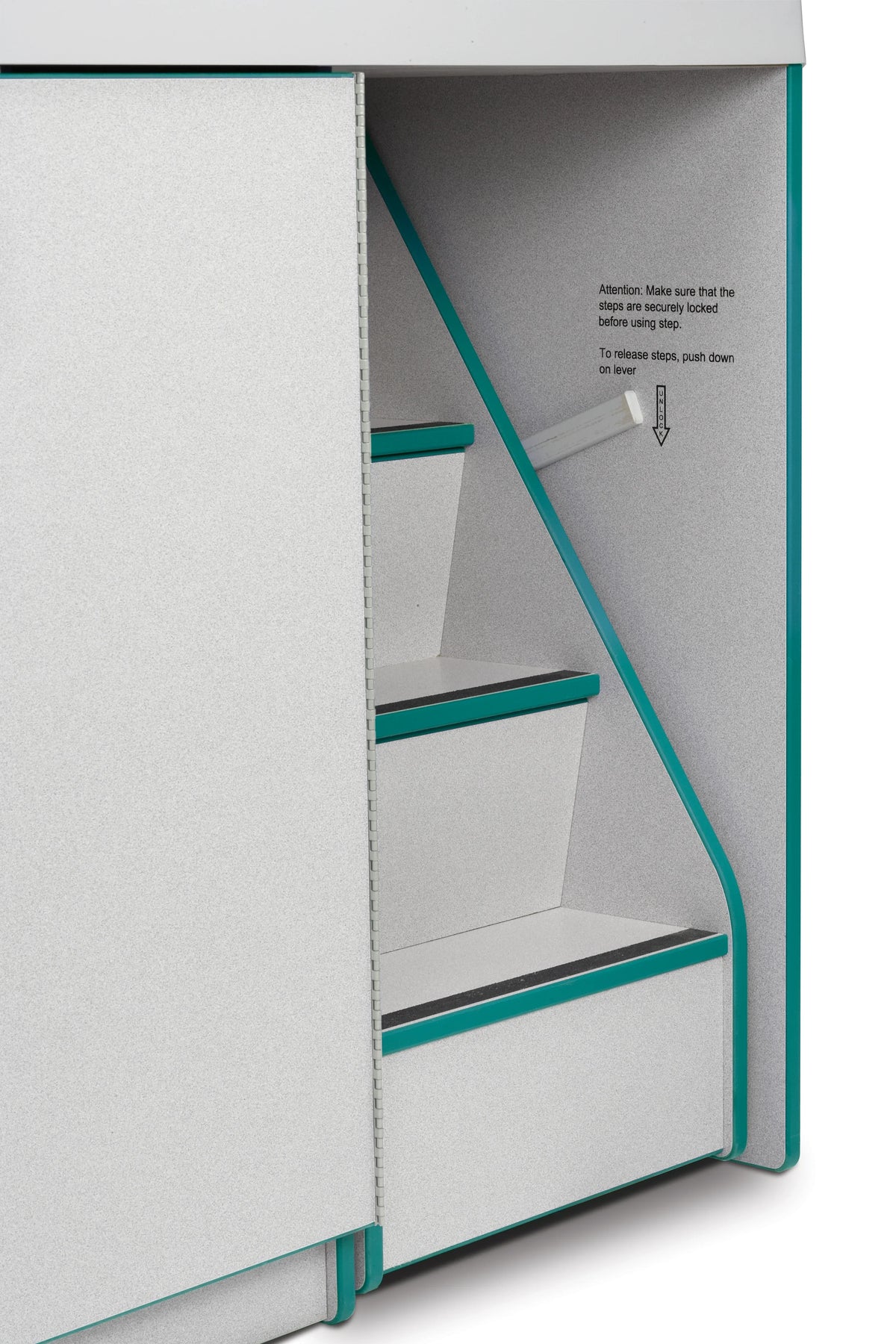 Rainbow Accents® Diaper Changer with Stairs - Right - Teal