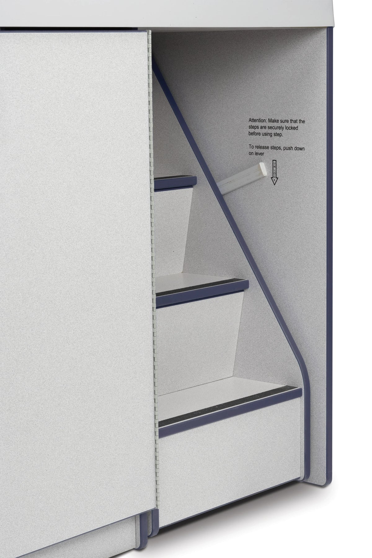 Rainbow Accents® Diaper Changer with Stairs - Right - Navy