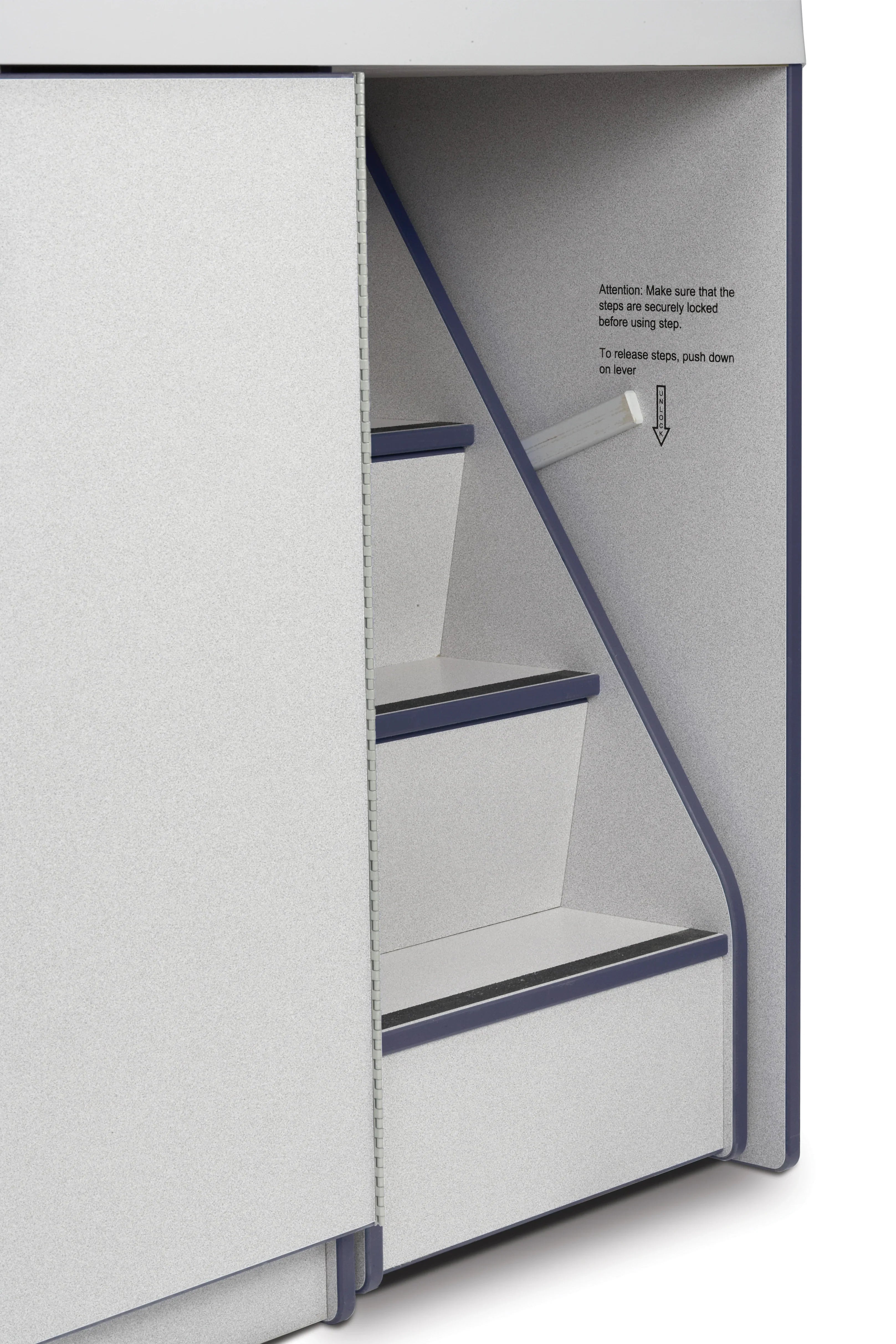 Rainbow Accents® Diaper Changer with Stairs - Right - Navy