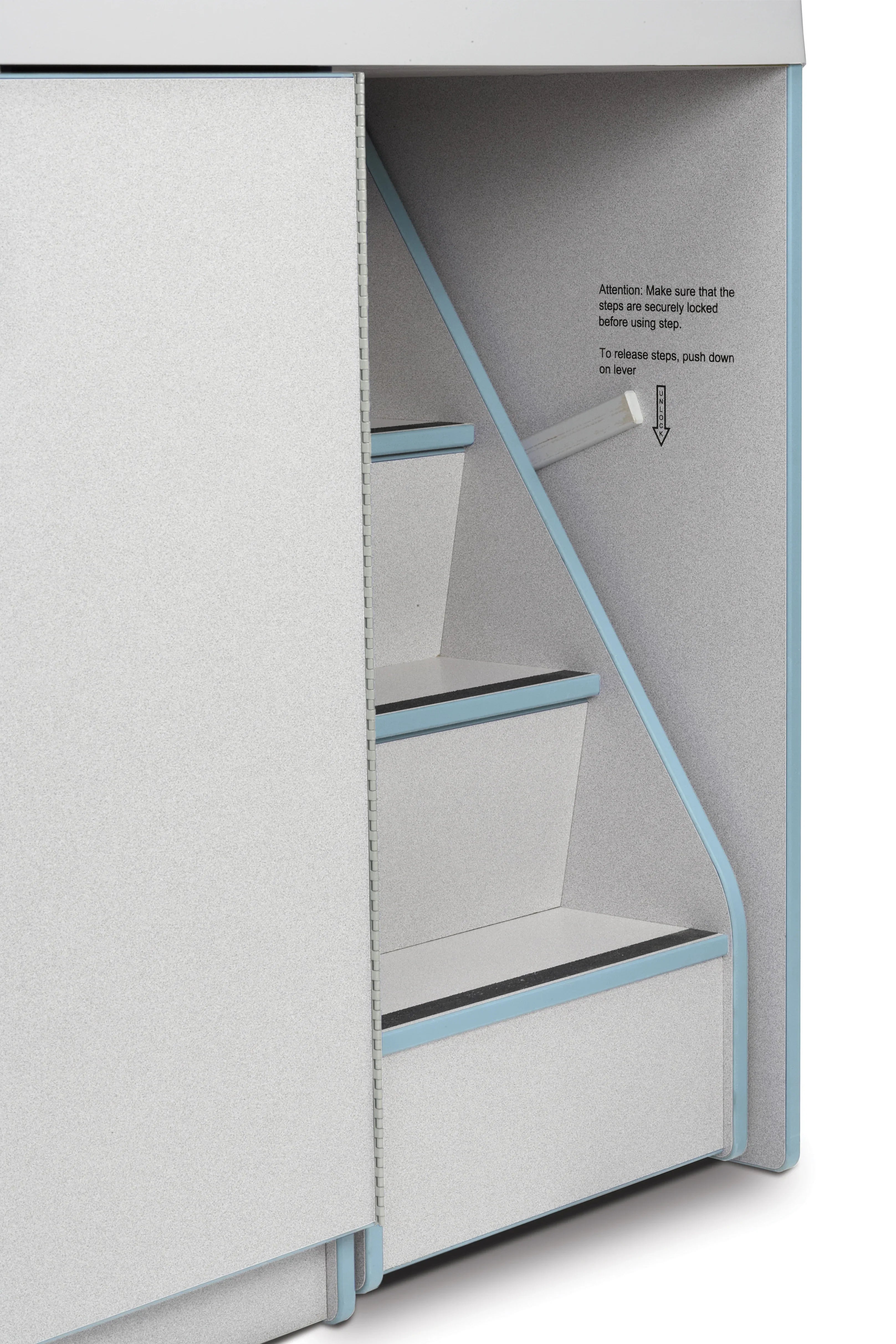 Rainbow Accents® Diaper Changer with Stairs - Right - Coastal Blue