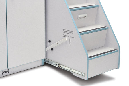 Rainbow Accents® Diaper Changer with Stairs - Right - Coastal Blue