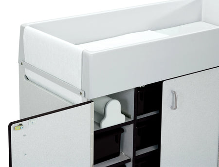 Rainbow Accents® Diaper Changer with Stairs - Right - Black