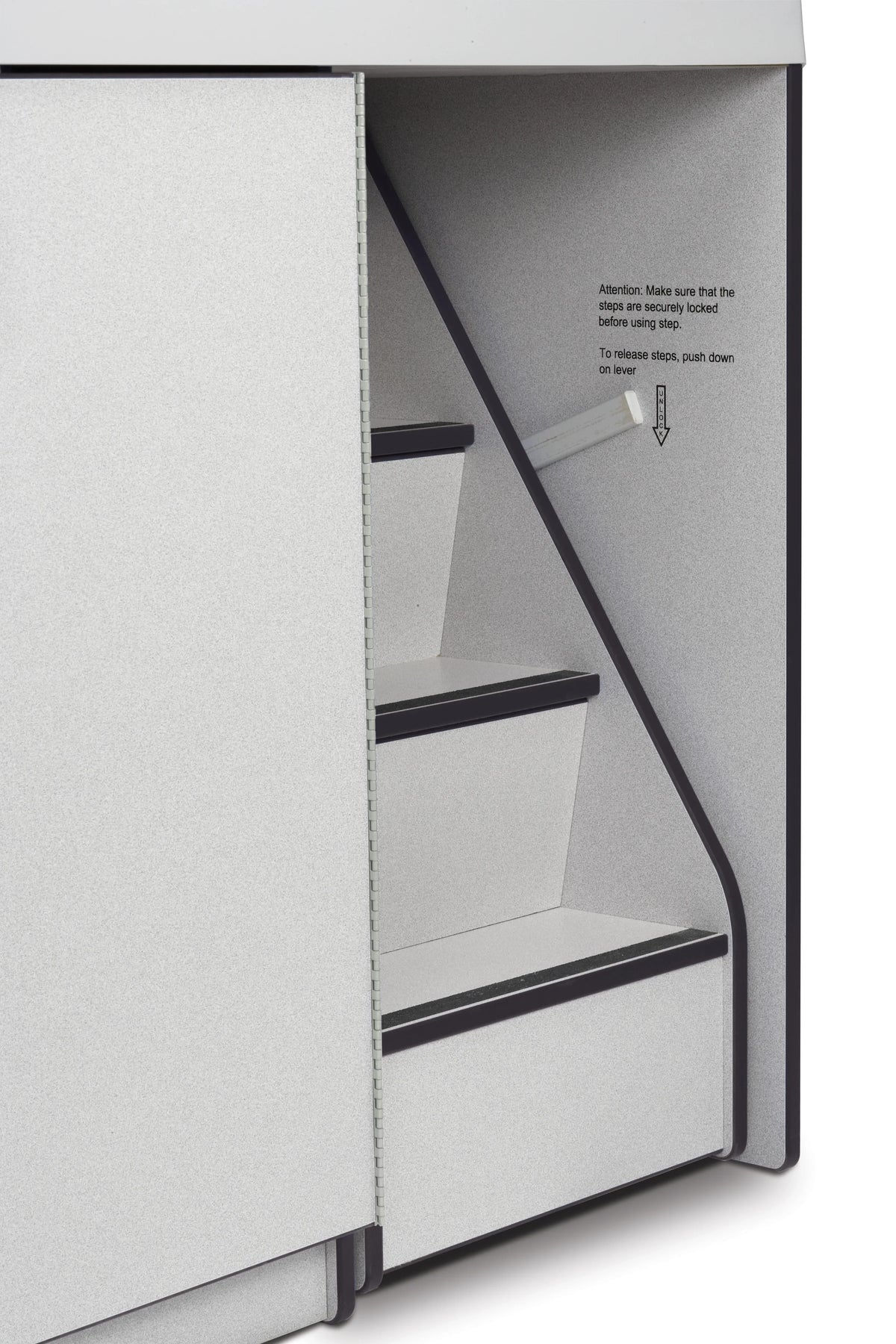 Rainbow Accents® Diaper Changer with Stairs - Right - Black
