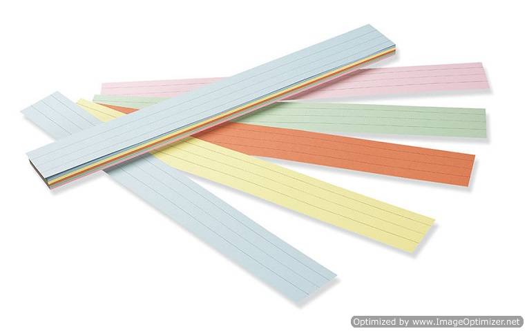 Sentence Strips 3" X 24" Assorted Colors 100 Strips