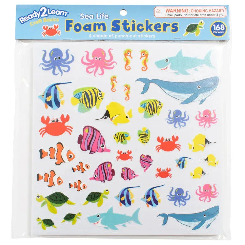 Foam Stickers, Sea Life, Pack of 168