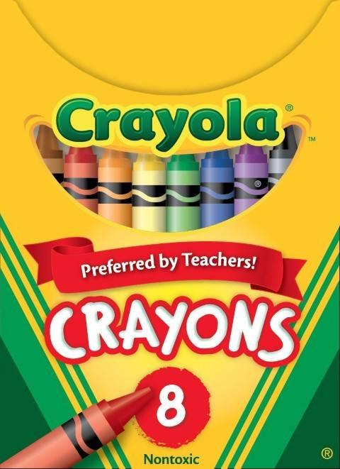 Crayola Classic Color Pack Crayons, (Regular Size) Tuck Box, 8 Colors Box BIN52-3008