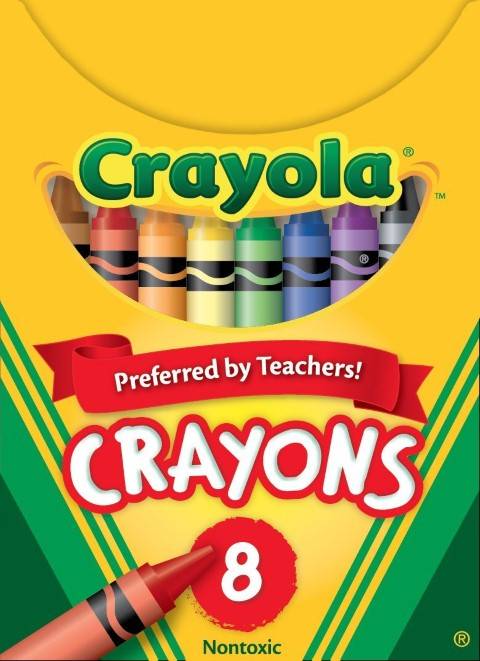 Crayola Classic Color Pack Crayons, (Regular Size) Tuck Box, 8 Colors Box BIN52-3008
