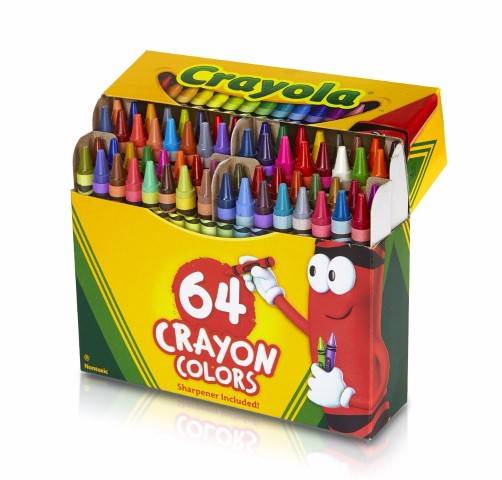 Crayola Classic Color Pack Crayons, (Regular Size) Tuck Box, 64 Colors BIN520064