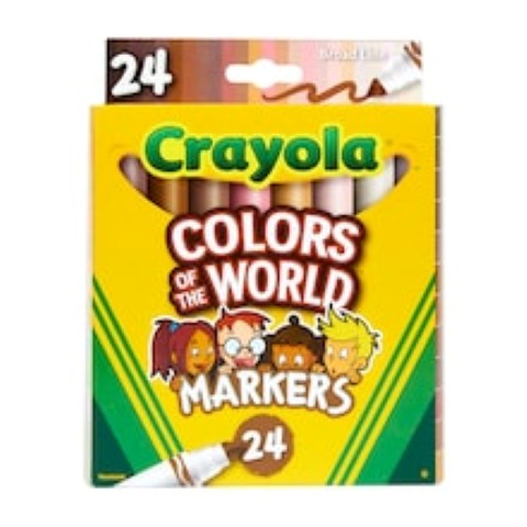 Crayola® Colors Of The World Crayons, Assorted Colors, Pack Of 24 Crayons (BIN520108)