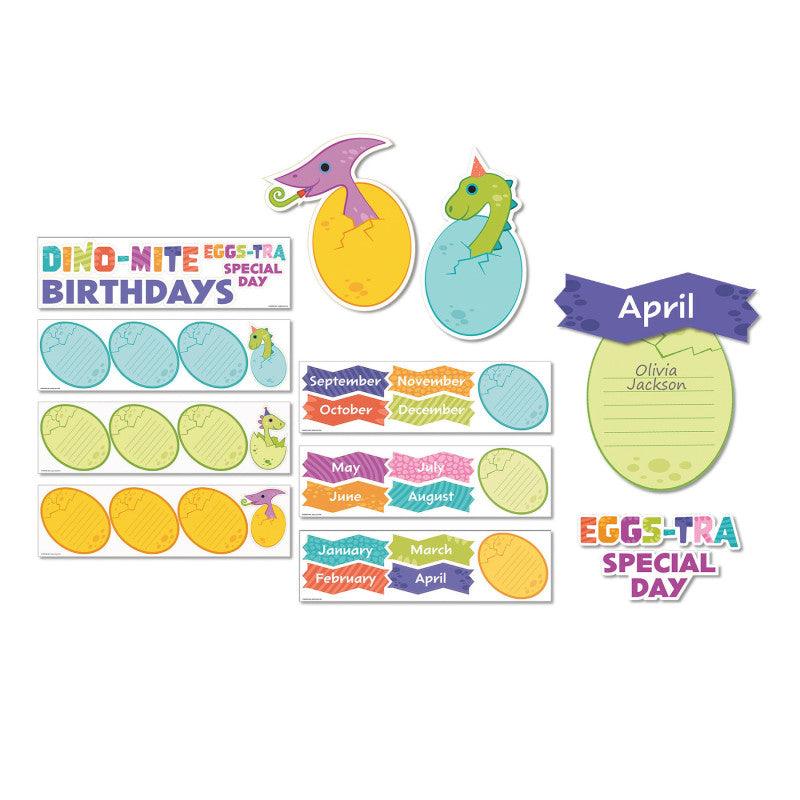 Dino Quest Mini Birthday Bulletin Board Set, 21 Pieces