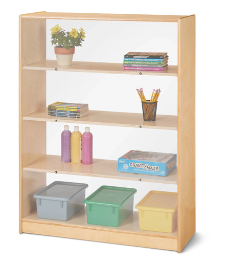 Jonti-Craft® Tall Fixed Straight-Shelf Bookcase - See-Thru Back