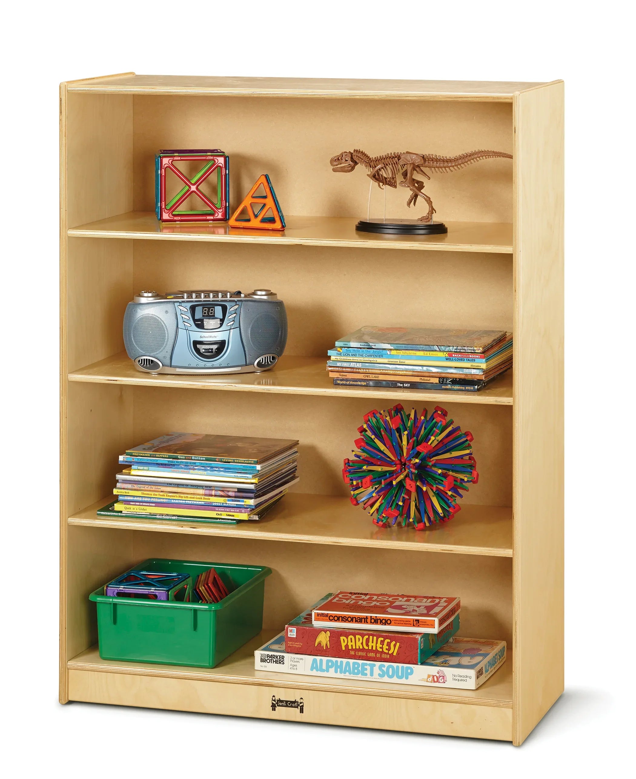 Jonti-Craft® Tall Fixed Straight-Shelf Bookcase - Plywood Back