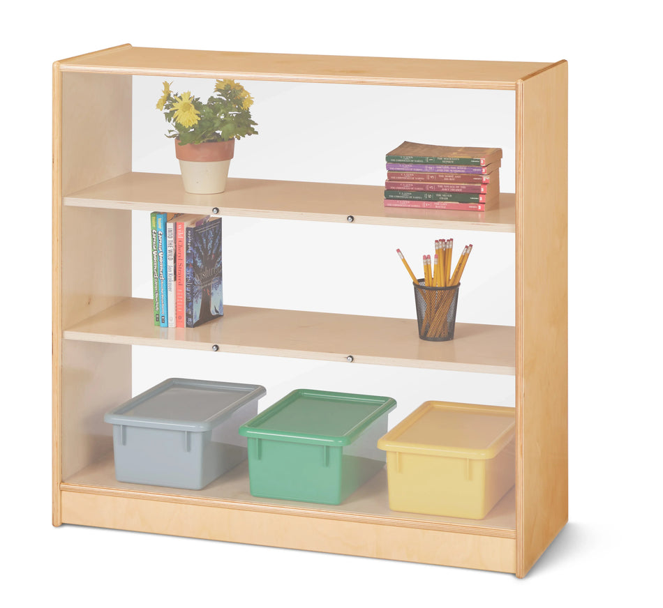 Jonti-Craft® Fixed Straight-Shelf Bookcase - See-Thru Back
