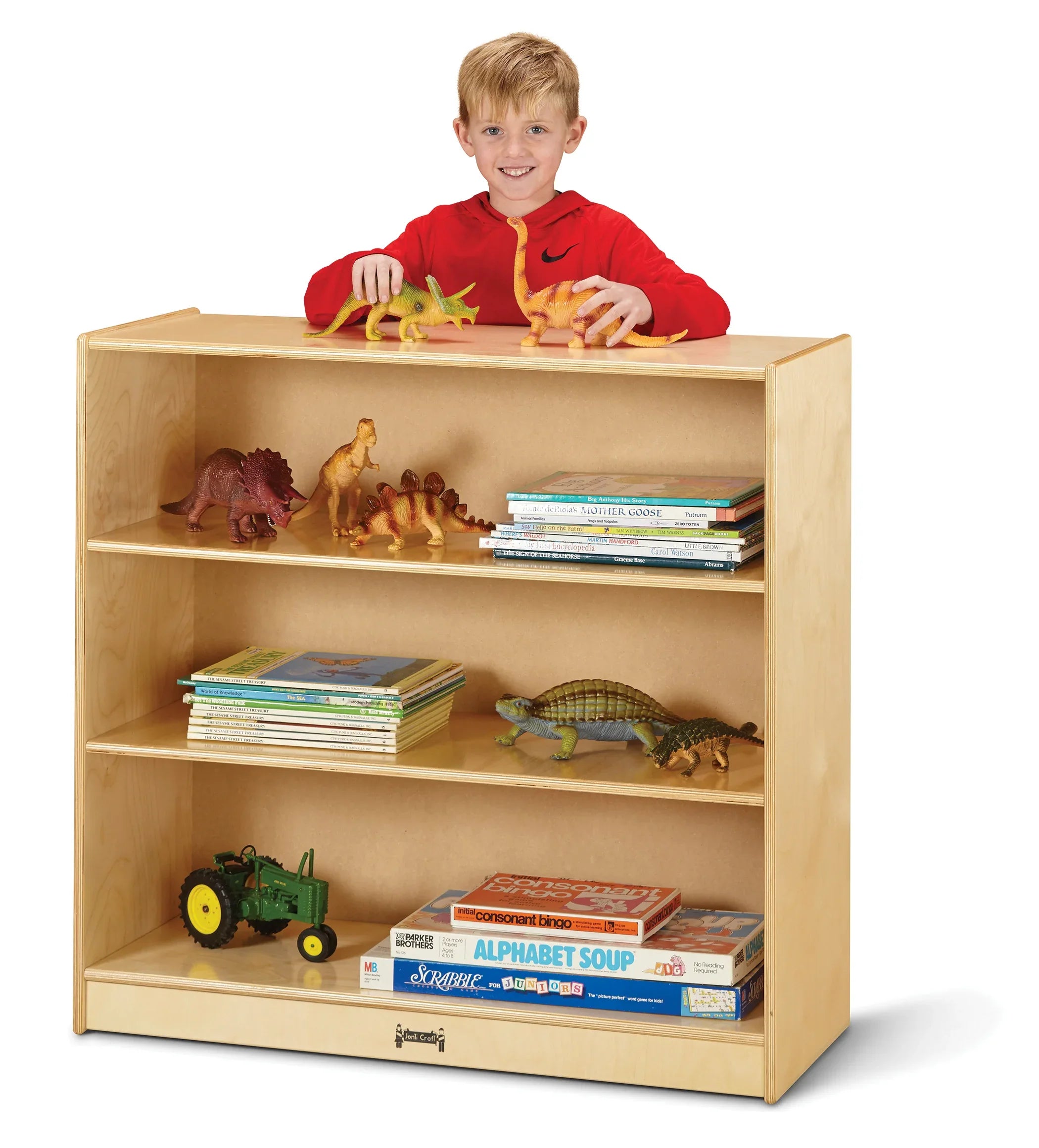 Jonti-Craft® Fixed Straight-Shelf Bookcase - Plywood Back