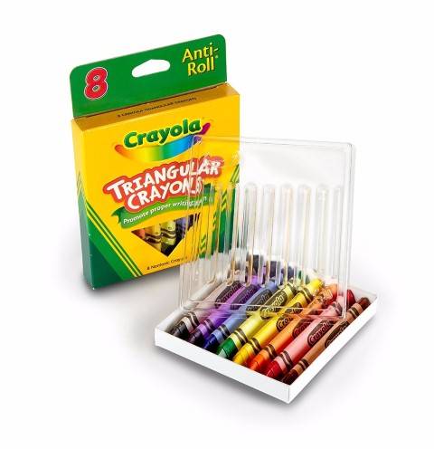 Crayola® Triangular Anti-Roll Crayons, 8 count (BIN524008)