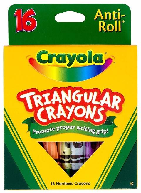 Crayola® Triangular Anti-Roll Crayons, 16 count (BIN524016)