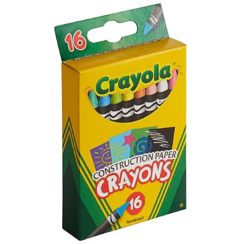 Crayola® Construction Paper Crayons, 16/pk (52-5817)