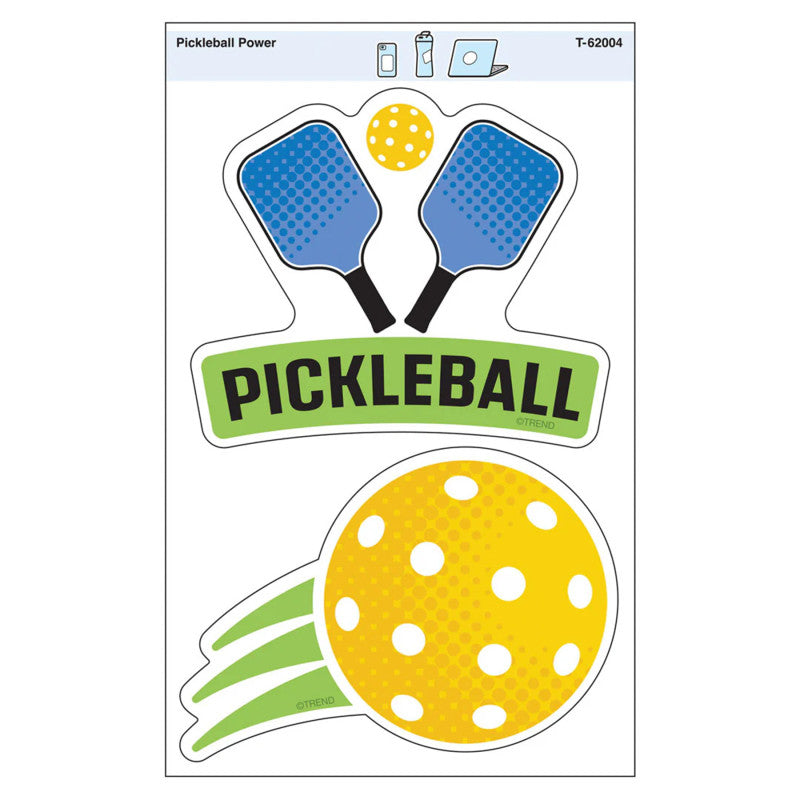 Pickleball Power Vinyl Stickers, Pack of 2