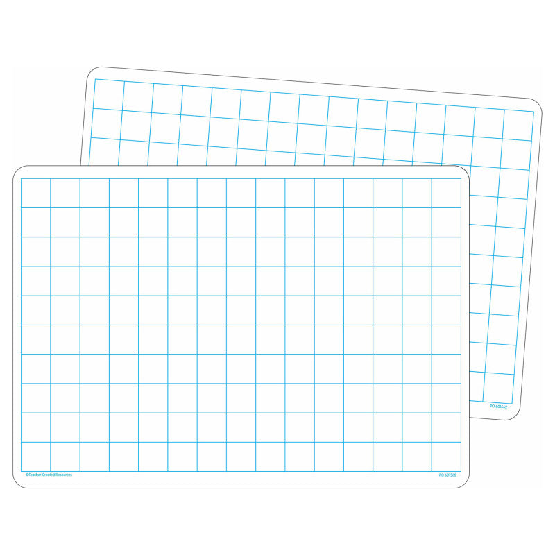Double-Sided Math Grid Dry Erase Boards, Pack of 10
