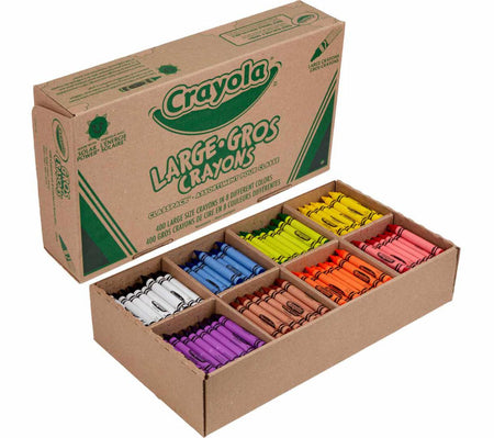 Crayola® Classpacks®, Large Size Crayons, 4" x 7/16", 400 count, 8 colors (BIN528038)