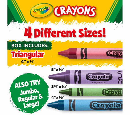 Crayola® Triangular Anti-Roll Crayons Classpack®, 256 count, 16 colors (BIN528039)