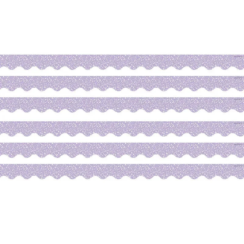 Composition Purple Scalloped Border Trim, 35 Feet Per Pack, 6 Packs