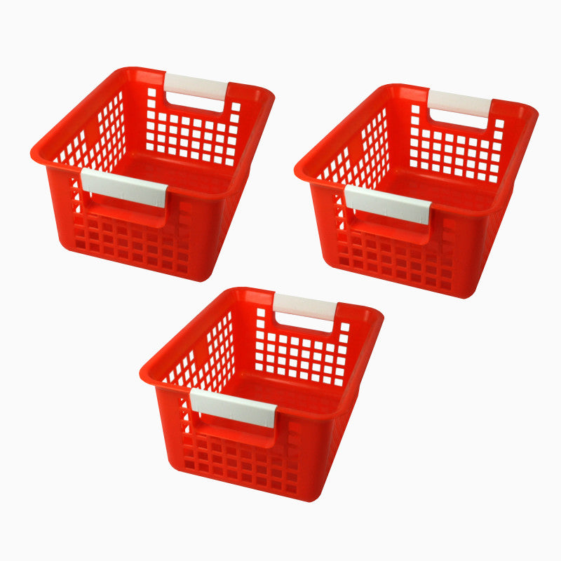 Tattle&reg; Book Basket, Red, Pack of 3
