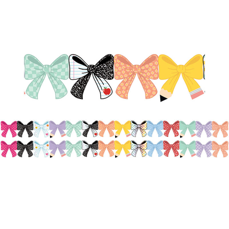 2-Pack Cool for School Bows Border Trim