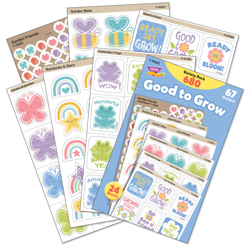 Good to Grow Sticker Variety Pack, 680 Count
