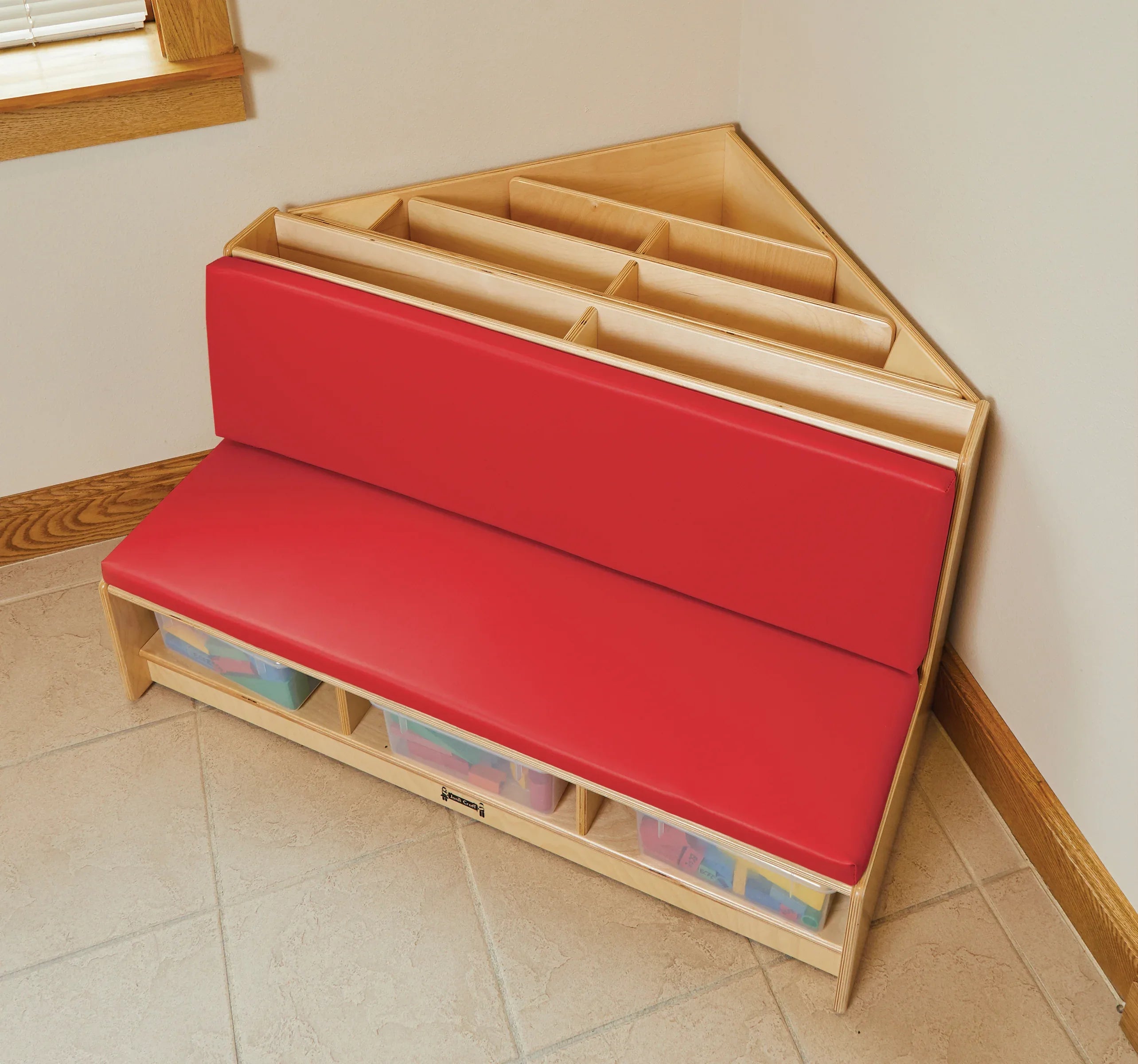 Jonti-Craft® Corner Literacy Nook - Red