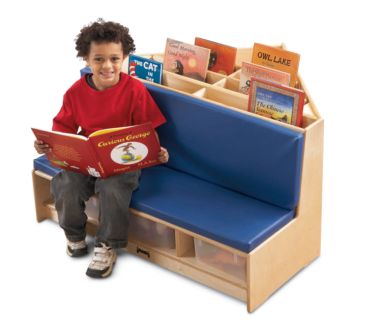 Jonti-Craft® Corner Literacy Nook - Blue