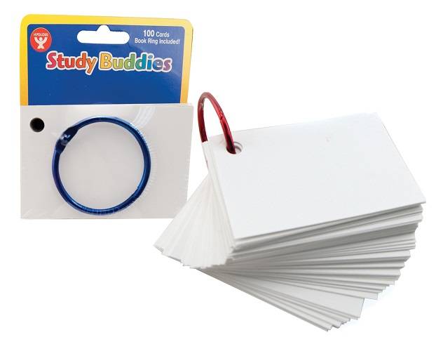 Hygloss Study Buddies Embellishment, White, 2" x 3" Rectangle 100-Pack