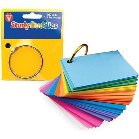 Hygloss Study Buddies Embellishment, Assorted Colors, 3" x 5" Rectangle 100-Pack