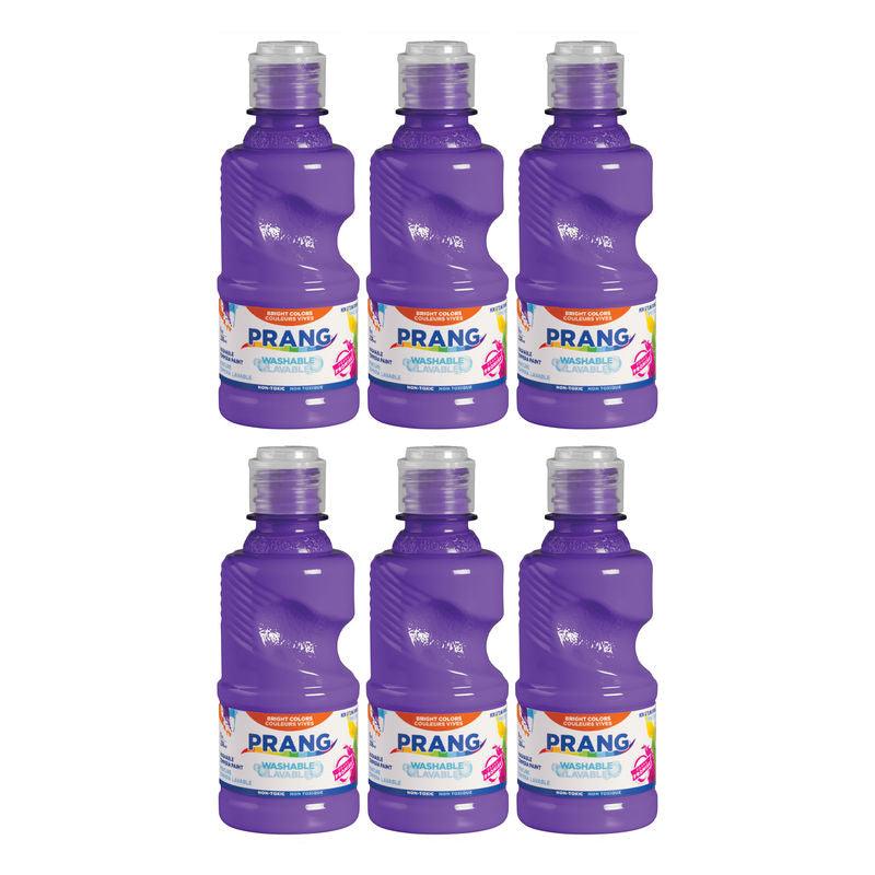 Washable Tempera Paint, 8 oz Bottle, Violet, Set of 6