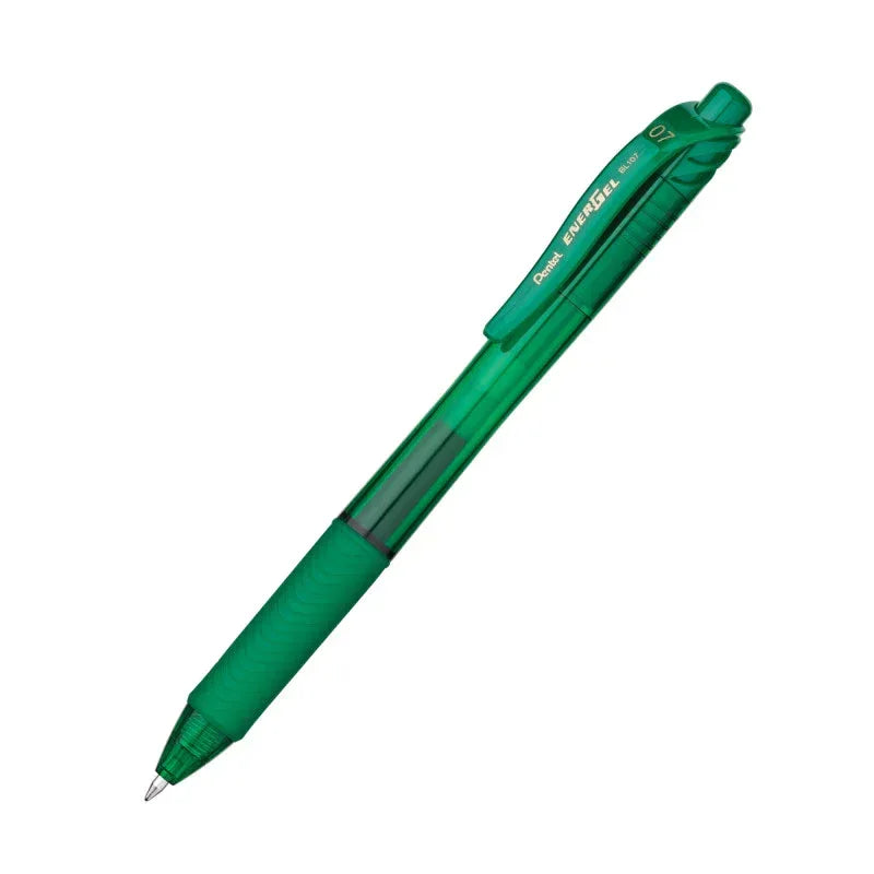 EnerGel-X&trade; Retractable Liquid Gel Pen, Green, Pack of 12
