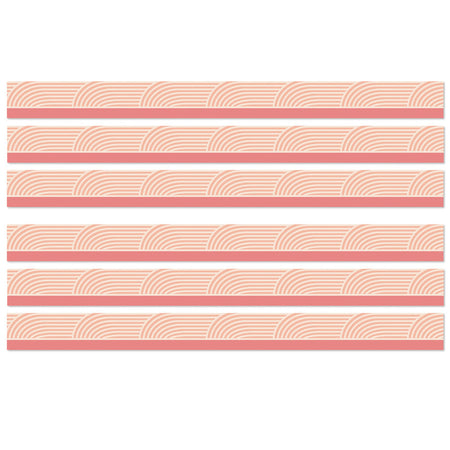 True to You Coral Wave Straight Bulletin Board Borders, 36 Feet Per Pack, 6 Packs