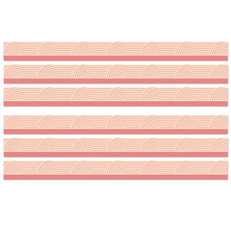 True to You Coral Wave Straight Bulletin Board Borders, 36 Feet Per Pack, 6 Packs