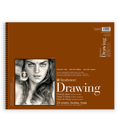 400 Series Drawing Paper Pad, Top Wire Binding, 24 Sheet, 14x17 inch, 1 Count