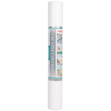 Creative Covering&trade; Adhesive Covering, White, 18" x 50 ft