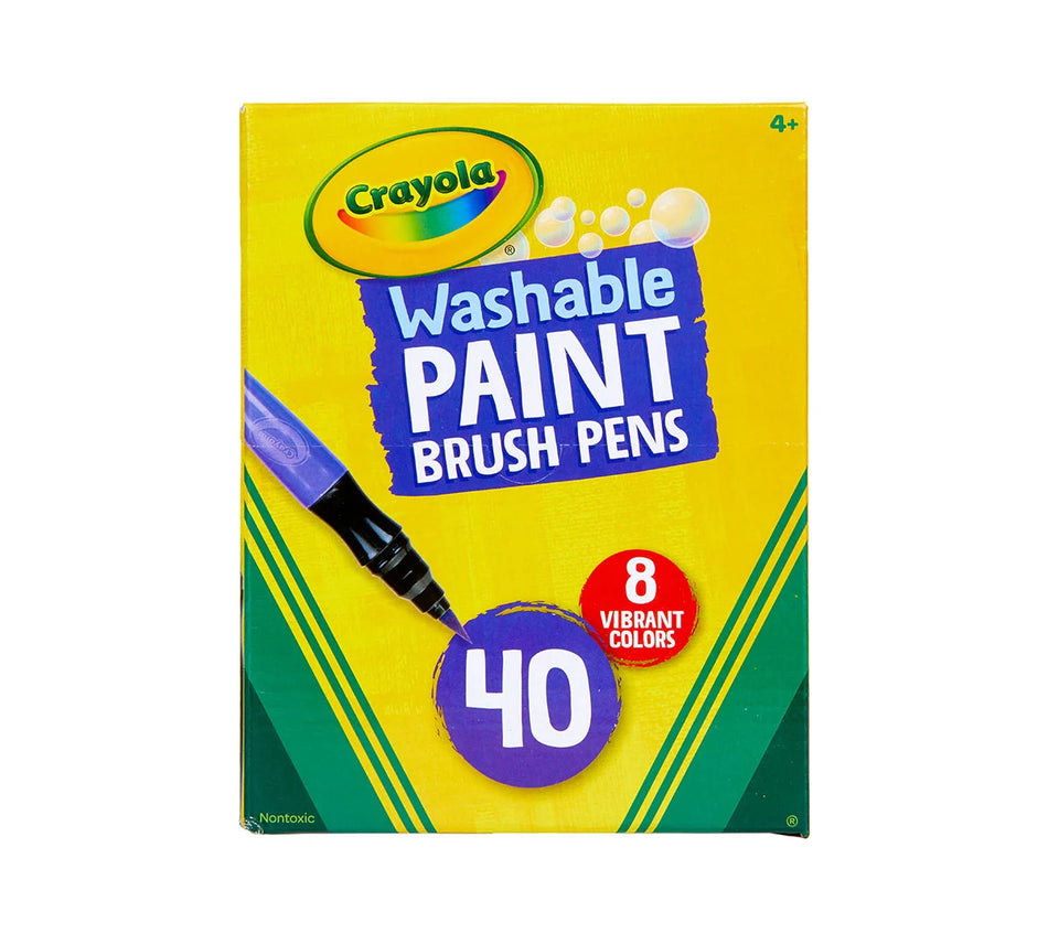 Crayola® No-Drip Washable Paint Brush Pens - Set of 40 (BIN54-6203)