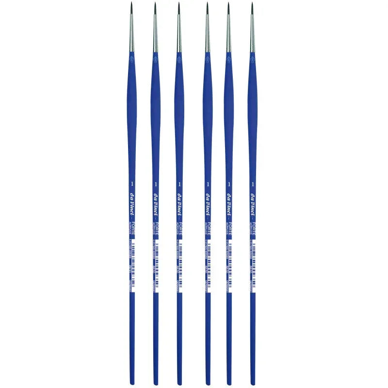 FORTE-Acrylics Student Brush, Synthetic, Acrylic & Oil, Round, Series 8630, Size 1, Pack of 6
