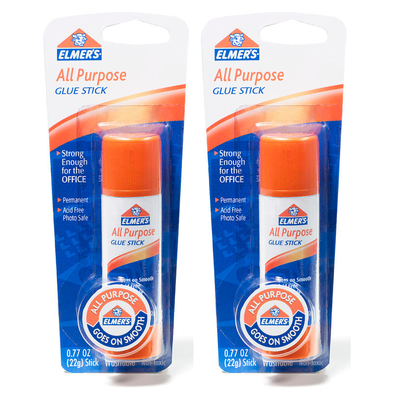 All-Purpose Glue Sticks, Large, 0.77 oz, Pack of 2