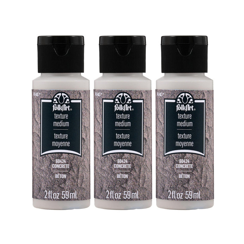 Textured Medium, 2 oz, Concrete, 3-Pack