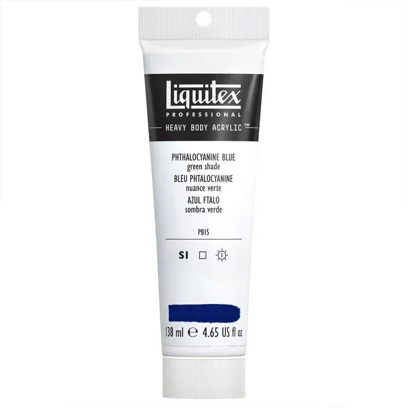 Professional Heavy Body Acrylic Paint, 138 mL Tube, Phthalocyanine Blue (Green Shade)