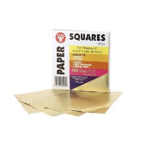 Hygloss 5" Matte Gold Paper Squares