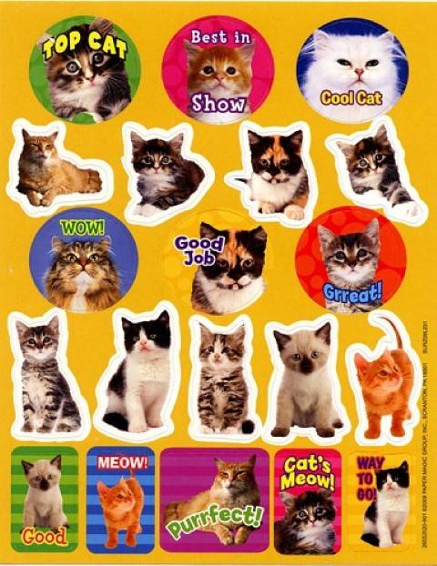 Eureka Motivational Cats Theme Stickers (655202)