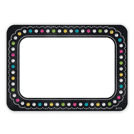Chalkboard Brights Name Tags