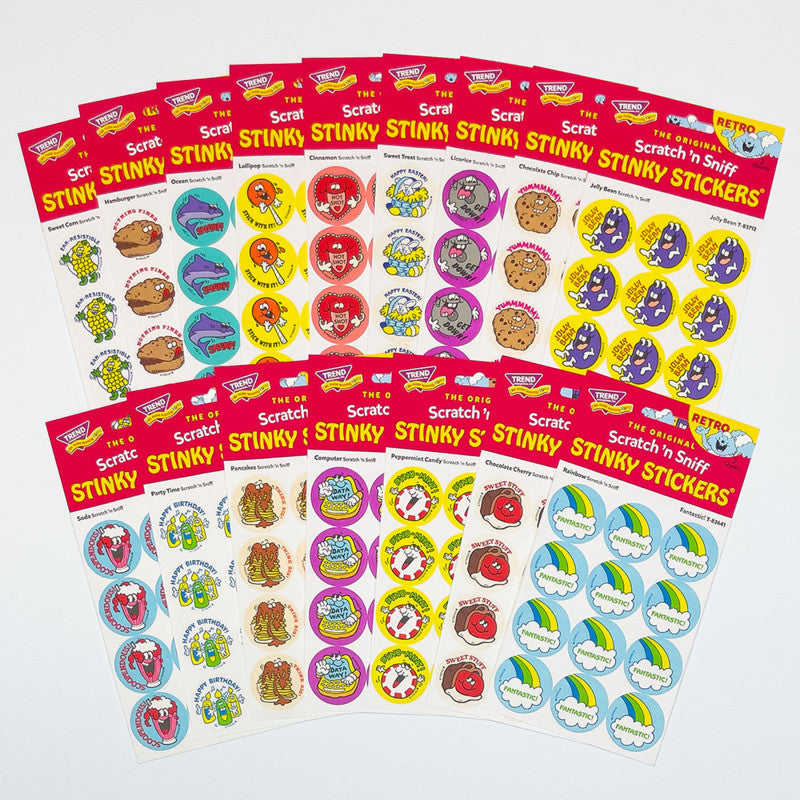 Retro Scratch 'n Sniff Stinky StickersÂ® Summer 2024 Collector Combo Set