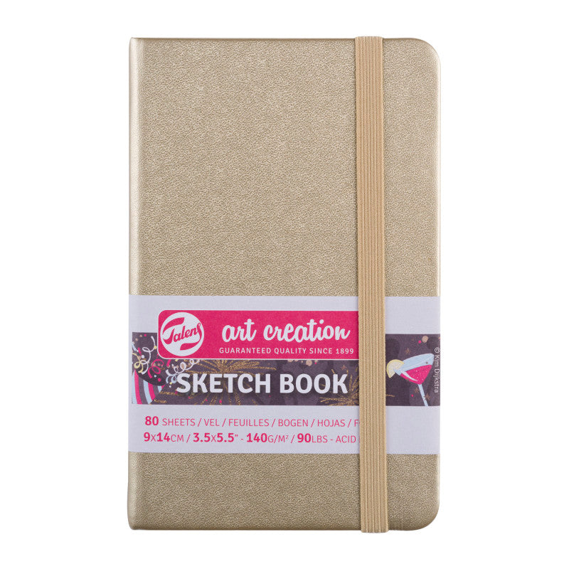 Sketchbook, 80 Sheets, 90lbs, White Gold Cover, 3.5" x 5.5"