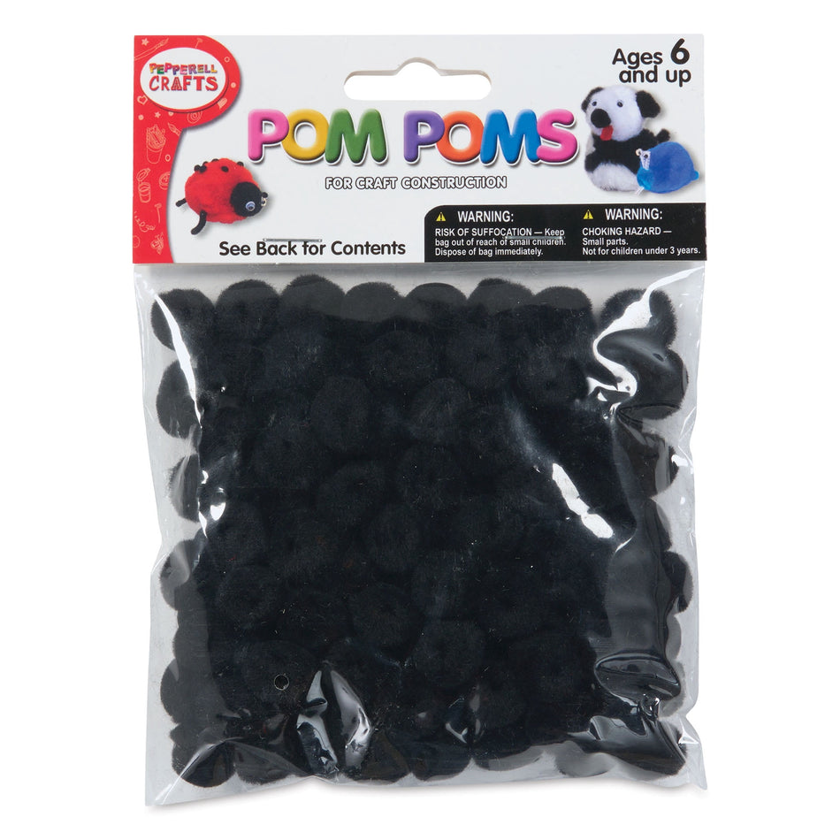 Craft Acrylic Pom Poms - Pkg of 100, 1", Brown, (243YE)